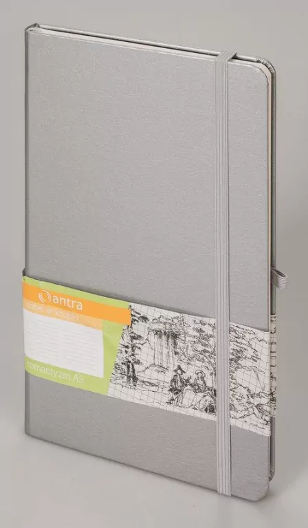 Notes A5 Kropki Romantyzm Srebrny - tantis.pl