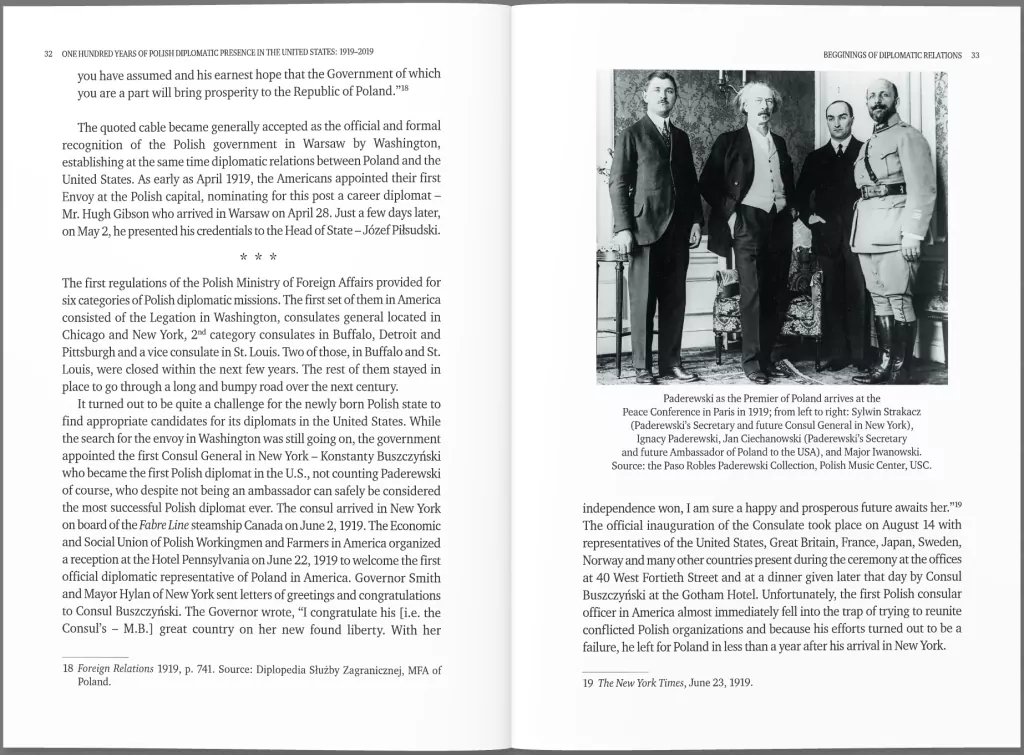 One Hundred Years Of Polish Diplomatic Presence In The United States: 1919-2019 - tantis.pl