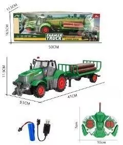 Traktor R/C z przyczepą do przewożenia drewna 1:24 - tantis.pl