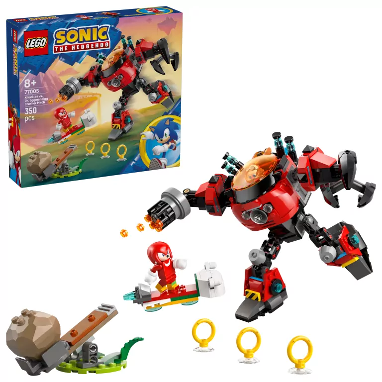 LEGO®Sonic The Hedgehog.  Knuckles kontra Dr. Eggman w mechu Egg Crusher 77005 - tantis.pl