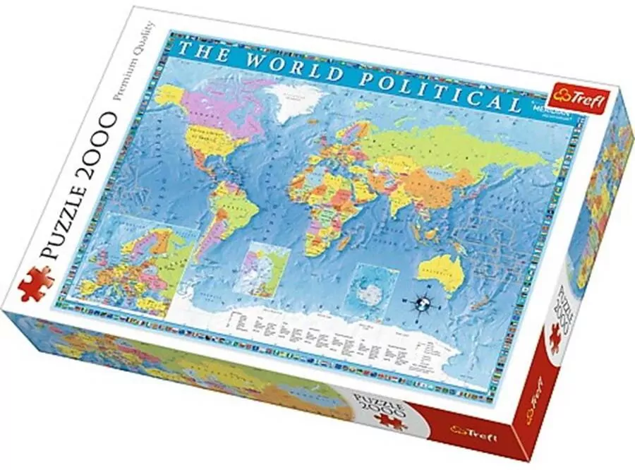 Puzzle 2000. Mapa polityczna świata - tantis.pl