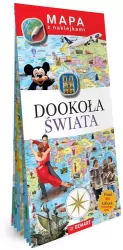 Mapa z naklejkami. Dookoła świata