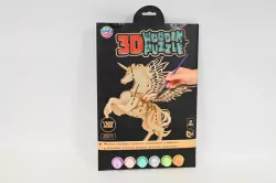 *****Drewniane puzzle 3D Jednorożec 400088J 11698