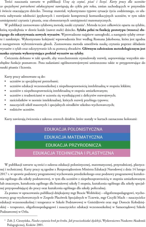Uczę się czytać, pisać i liczyć. Cz.2. Karty pracy - tantis.pl