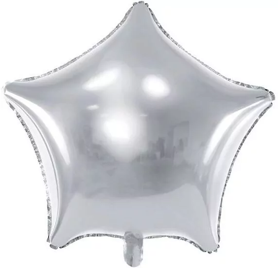 Balon foliowy Gwiazdka 70cm srebrny - tantis.pl