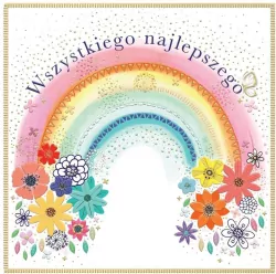 Karnet KW Urodziny - Tęcza z kwiatami