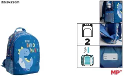 Plecak dwukomorowy Dino Park granatowy 22x9x29cm