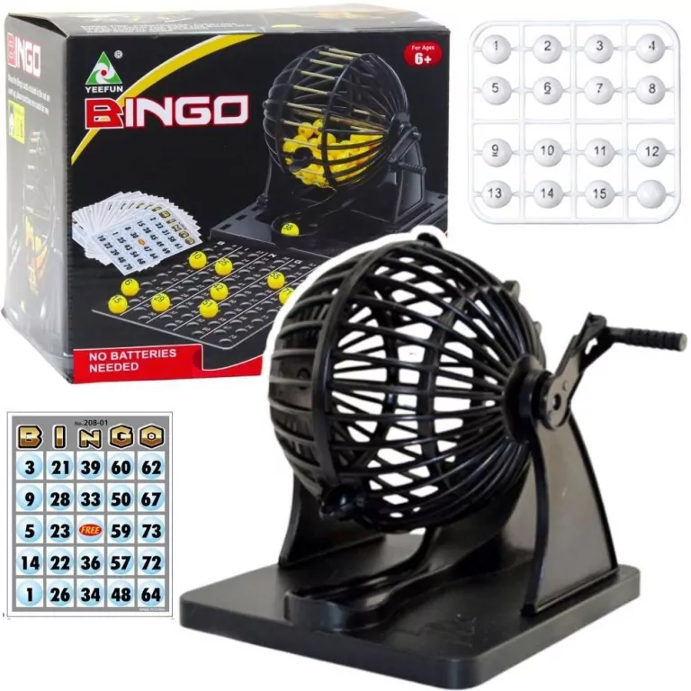 Bingo maszyna losująca 80 kulek 20 kart - tantis.pl