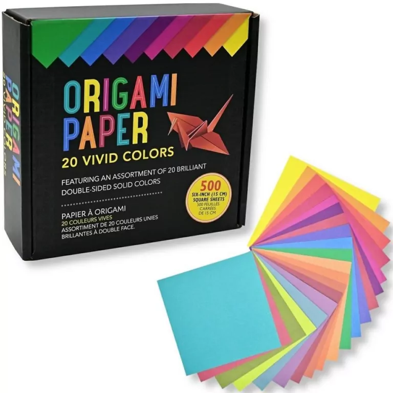 Papier origami kolorowy, 500 sztuk - tantis.pl