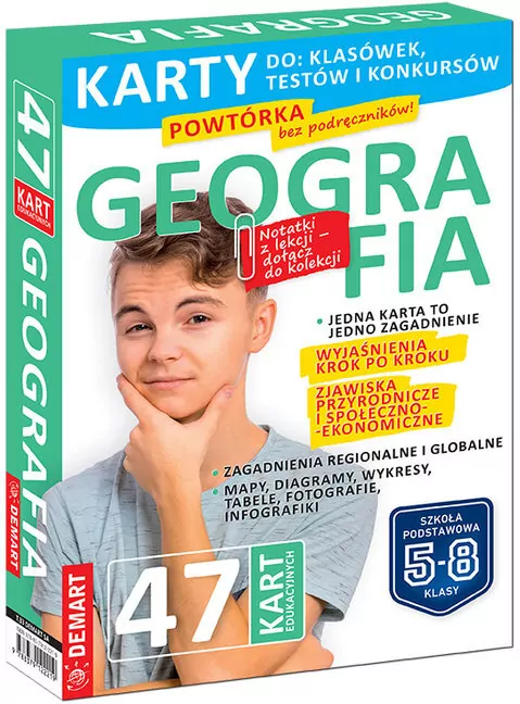 Geografia. Karty edukacyjne - tantis.pl