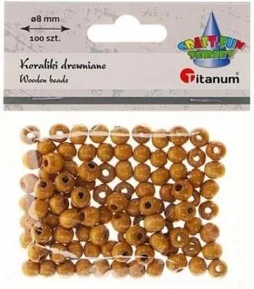 Koraliki drewniane lakierowane brązowe 1000szt - tantis.pl
