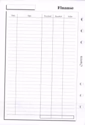 Wkład do organizera A5. Finanse