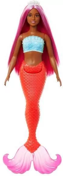 Barbie Lalka Syrenka Koralowy ogon - tantis.pl