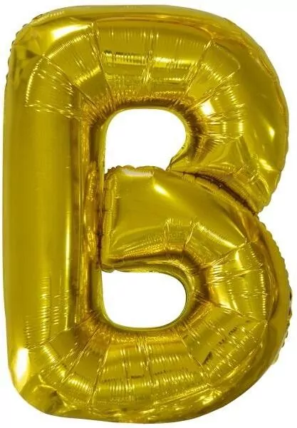 Balon foliowy litera B złota 59x86cm - tantis.pl