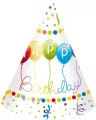 Czapeczki papierowe Happy Birthday - tantis.pl