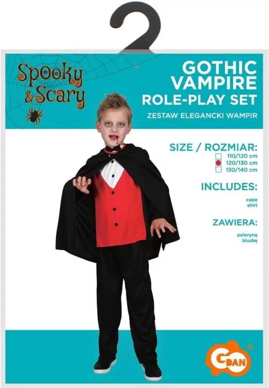 Strój dla dzieci Elegancki Wampir rozm.120/130cm - tantis.pl