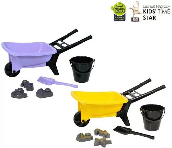 Taczka z akcesoriami do piasku 56cm mix - tantis.pl
