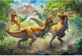 Puzzle 160. Walczące tyranozaury - tantis.pl