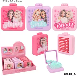 Szczotka do włosów Top Model składana z lusterkiem mix wzorów