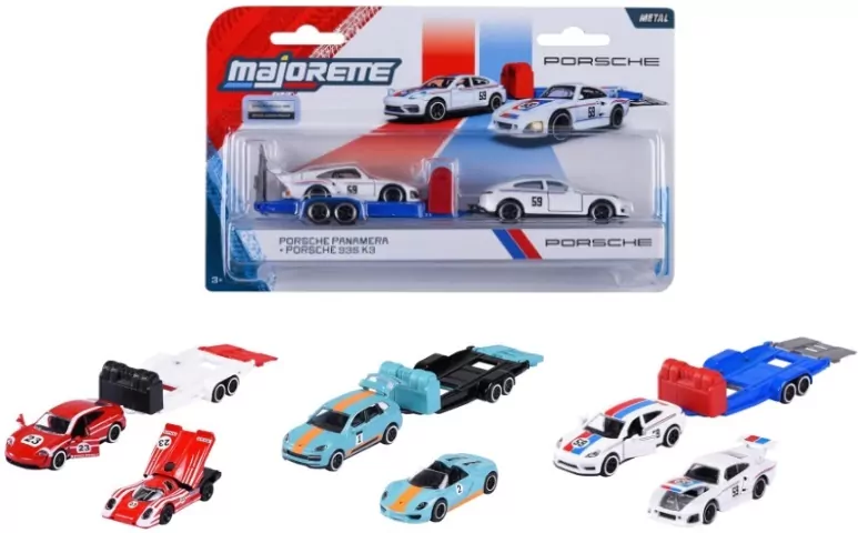 Majorette Porsche z przyczepami MIX - tantis.pl
