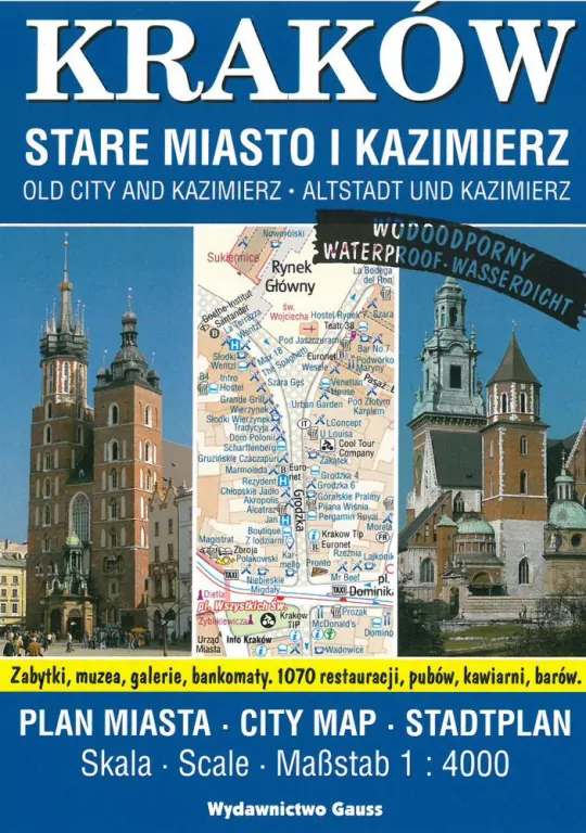 Plan miasta. Kraków, Stare Miasto i Kazimierz - tantis.pl