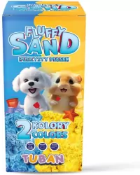 Fluffy Sand 2x70g niebieski/żółty TUBAN