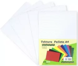 Tektura A4 falista biała, 5 sztuk