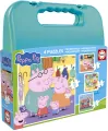 Puzzle 6 + 9 + 12 + 16 Świnka Peppa - tantis.pl