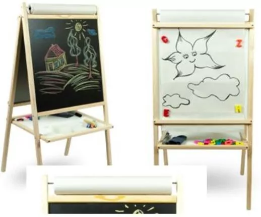 Tablica magnetyczna dwustronna drewniana - tantis.pl