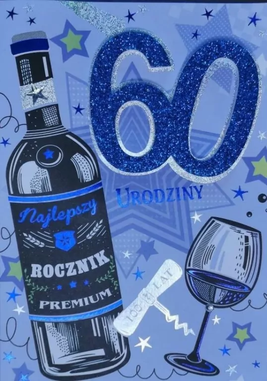 Karnet Przestrzenny B6: Urodziny 60 mężczyzna - tantis.pl