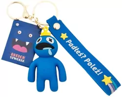 Brelok stworek padłeś poleż niebieski