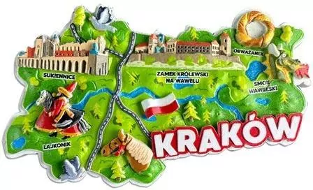 Magnes I love Poland Kraków ILP-MAG-C-KRA-65 - tantis.pl