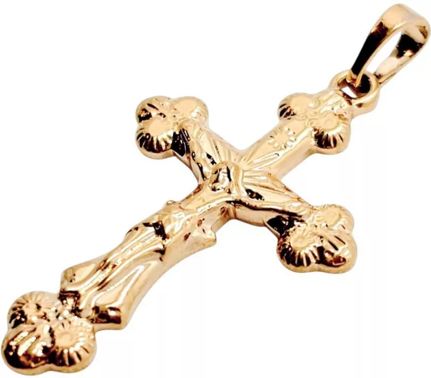 Zawieszka Krzyżyk Pozłacany 33x20mm - tantis.pl