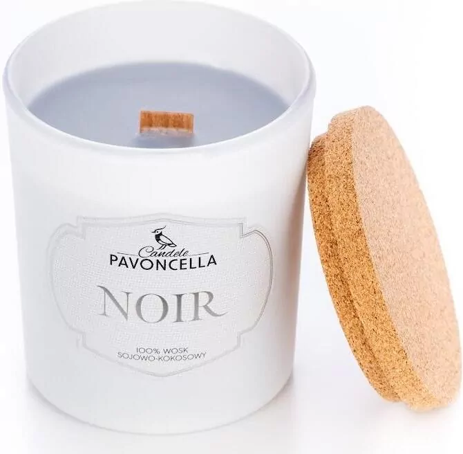 Świeczka sojowa Noir biała 135g - tantis.pl