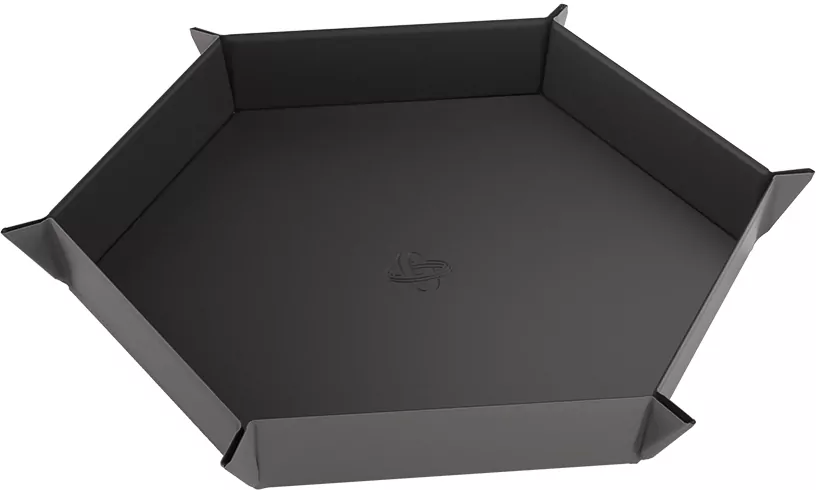 Gamegenic: Magnetic Dice Tray - Hexagonal - Black/Gray - tantis.pl