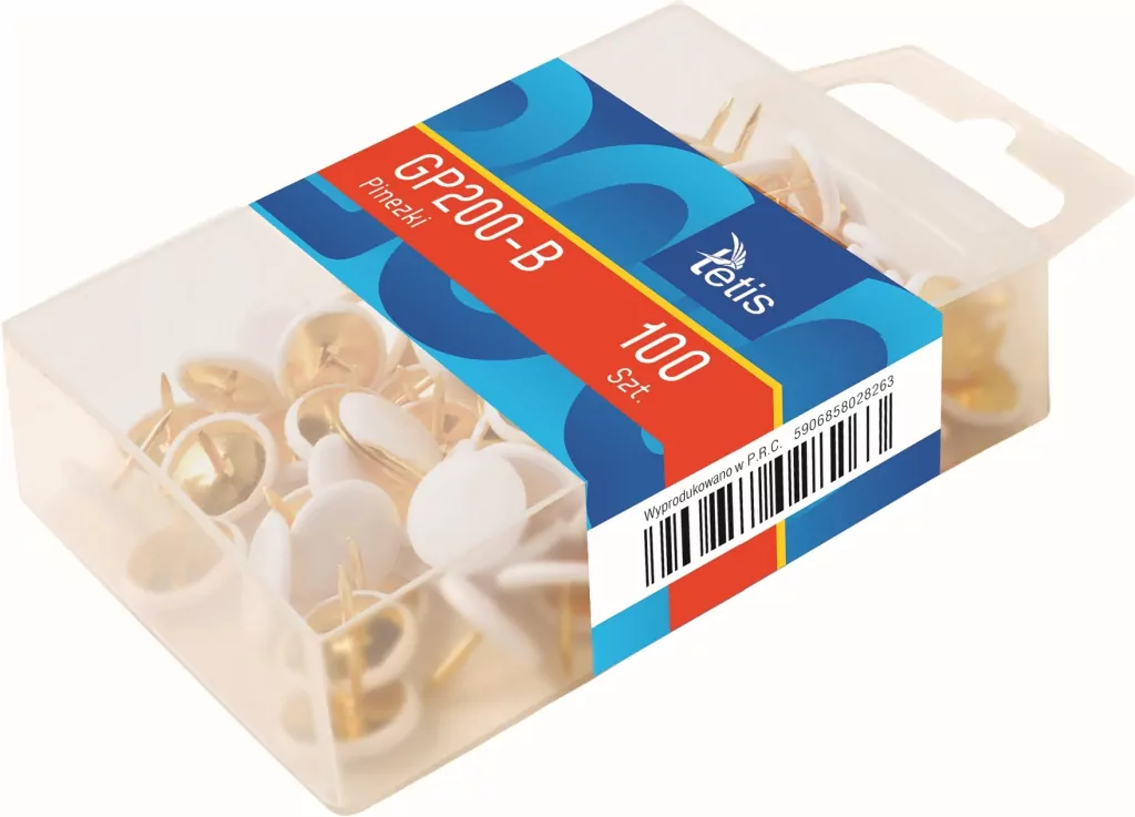 Tetis. Pinezki białe GP200-B - tantis.pl