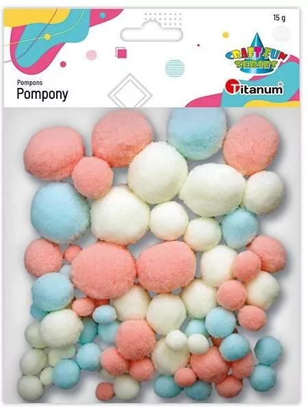 Pompony poliestrowe 10/15/20/25/30mm 15g - tantis.pl
