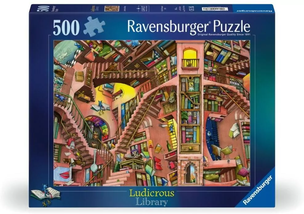 Puzzle 2D: Fantastyczna biblioteka 500el - tantis.pl