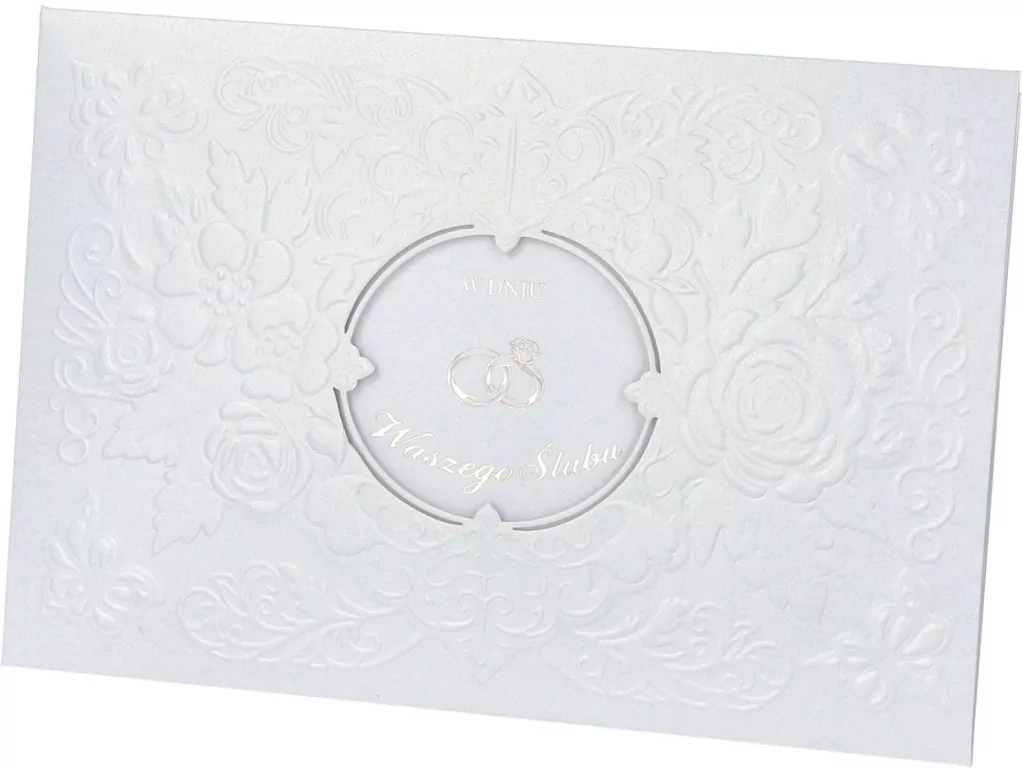 KARNET SLUB B6 Z KOP ZLO D-003 NERO FOL - tantis.pl