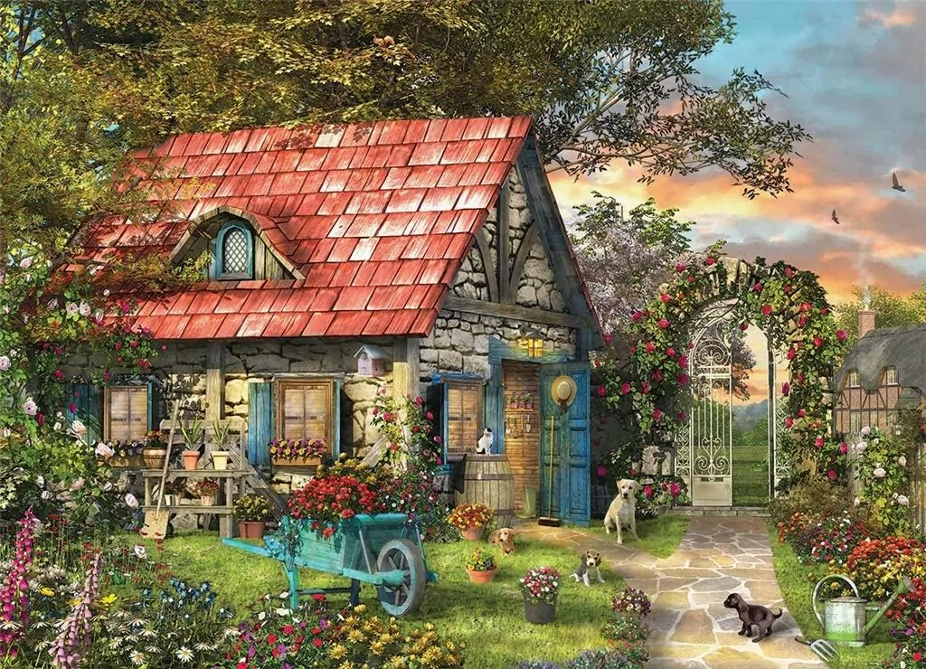 Puzzle 500 XL. Domek na wsi, Dominic Davison - tantis.pl