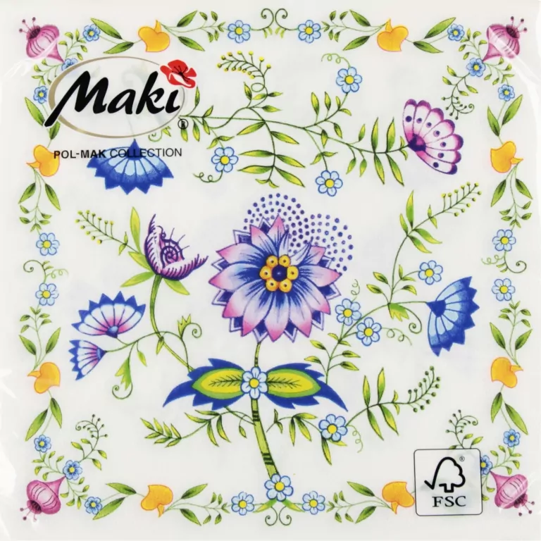 SERWETKA PAP 3W 330X330 KWIAT 59501 PM OP - tantis.pl