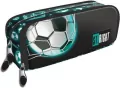 Piórnik saszetka trzykomorowa Neon Football - tantis.pl
