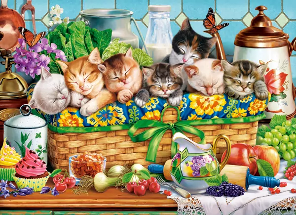 Puzzle 200. Napping Kittens. 222278 - tantis.pl