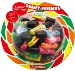 Zakreślacz STABILO BOSS MINI Sweet Friends /display 50 szt./