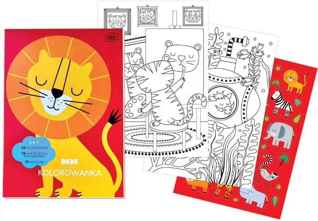 Kolorowanka z naklejkami A4/40K Bebe Kids - tantis.pl