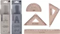 Zestaw geometryczny Academy z linijką 20cm mix - tantis.pl