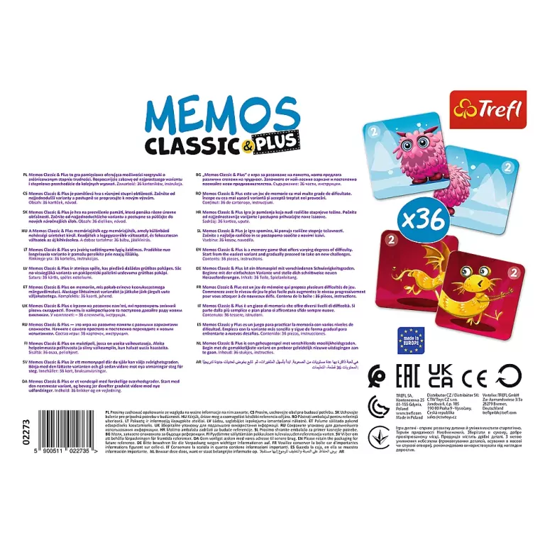 Memo Classic&Plus. Cute monsters - tantis.pl