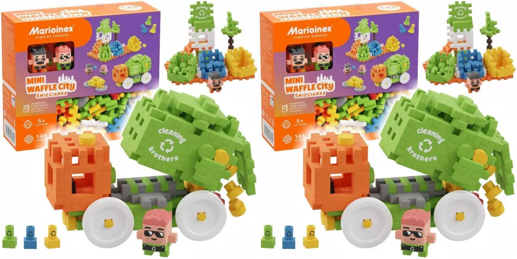 Multipak: Mini Waffle City. Śmieciarka x2 - tantis.pl