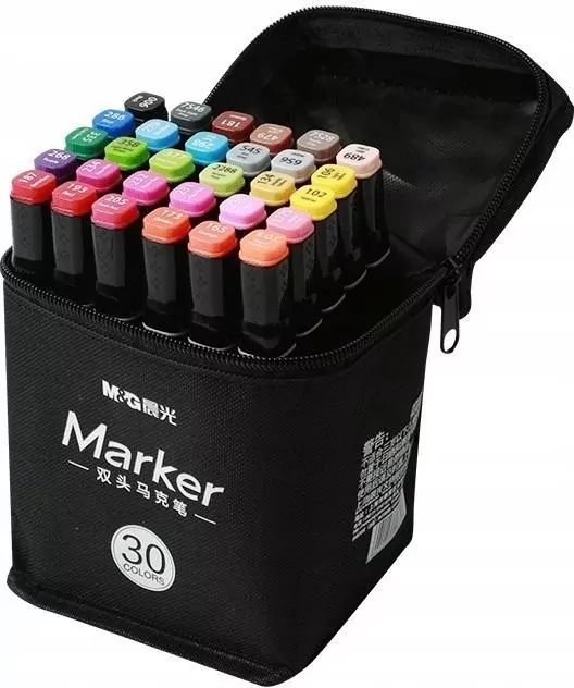 Marker artystyczny dwustronny 30 kolorów M&G - tantis.pl
