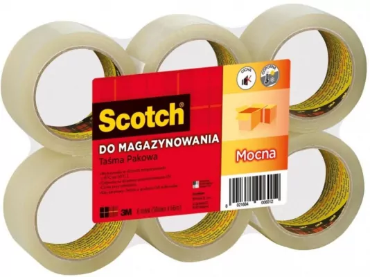 Paczka Taśma pakowa do magazynowania Scotch 50mm x 66m transparentna 6 ROLEK